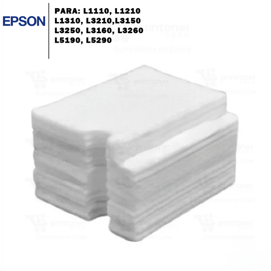 Almohadillas T00D1 Epson EcoTank L 1110 / L 1210 / L 1250 / L 3100 / L 3101 / L 3110 / L 3115 / L 3116 / L 3150 / L 3156 / L 3160 / L 3165 / L 3210 / L 3250 / L 3251 / L 3260 / L 5190 / L 5290 / ET - 2710 / ET - 2720 / ET - 2721