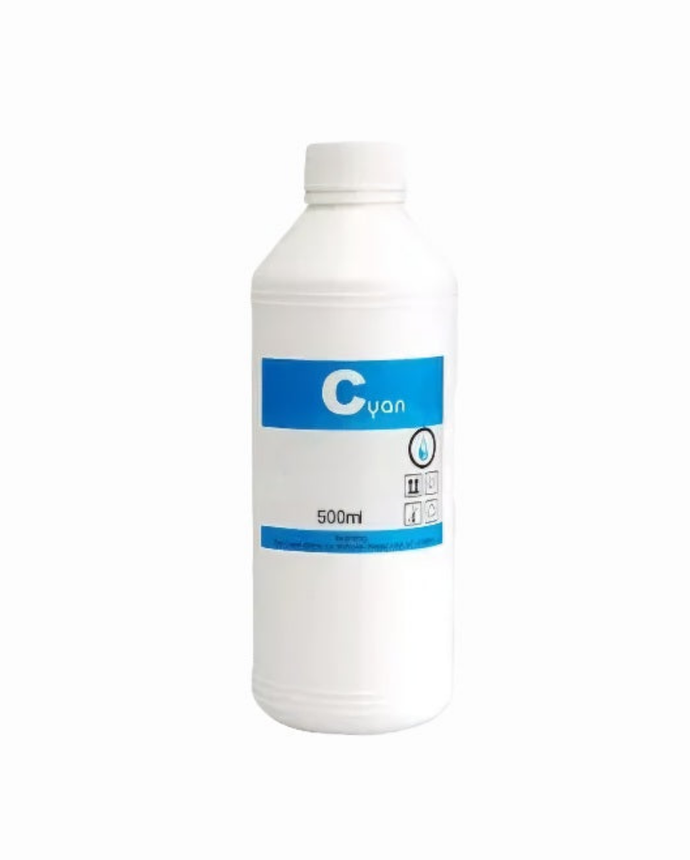 Tinta DYE 500ml Universal Cyan | Epson /HP / CANON / BROTHER