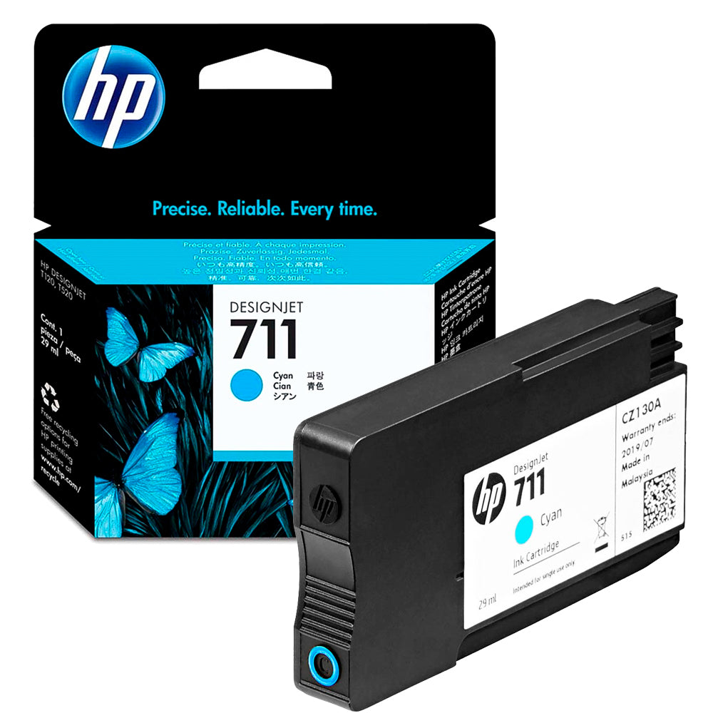 Cartucho Tinta HP 711 CZ130A Cyan DesignJet T100 T120 T125 T130 T520 T525 T530 Panamá