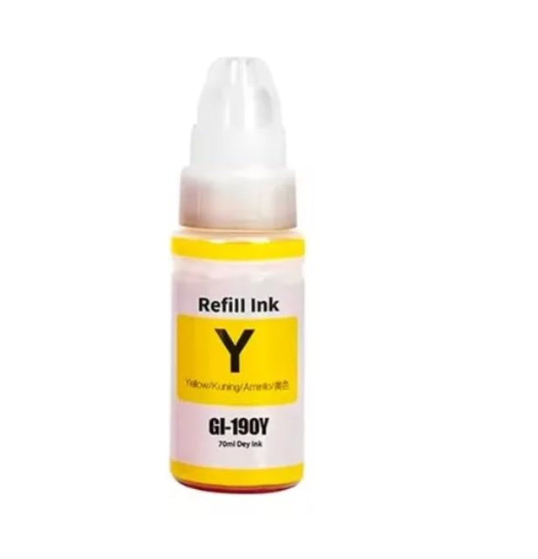 Tinta Canon GI - 190 Amarillo | impresoras de tanque Canon | Genérico