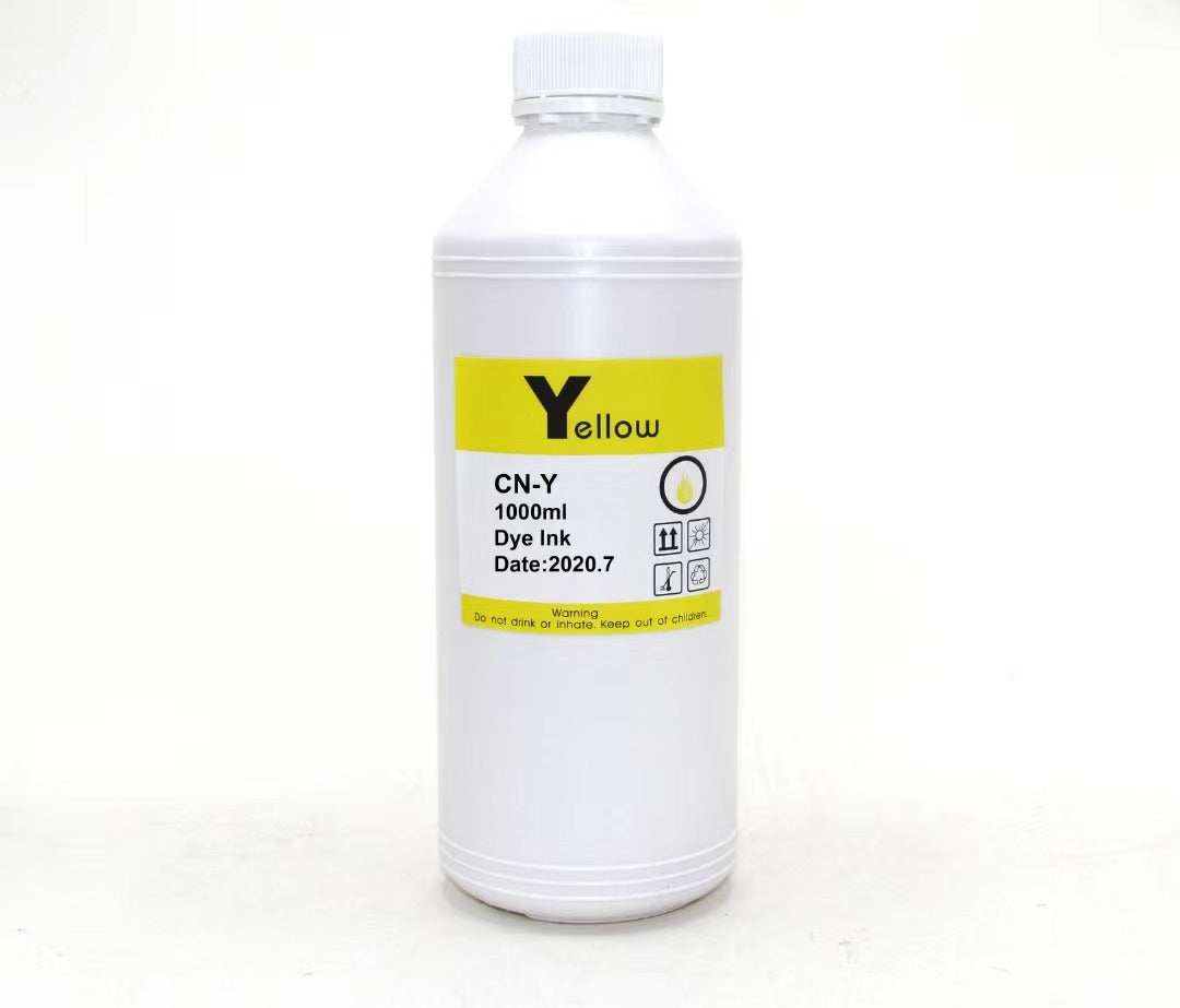 Tinta DYE 1 Litro Universal Amarillo | Epson / HP / CANON / BROTHER