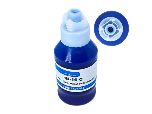 Tinta Canon GI-16 Cyan | impresoras de tanque Canon | Genérico